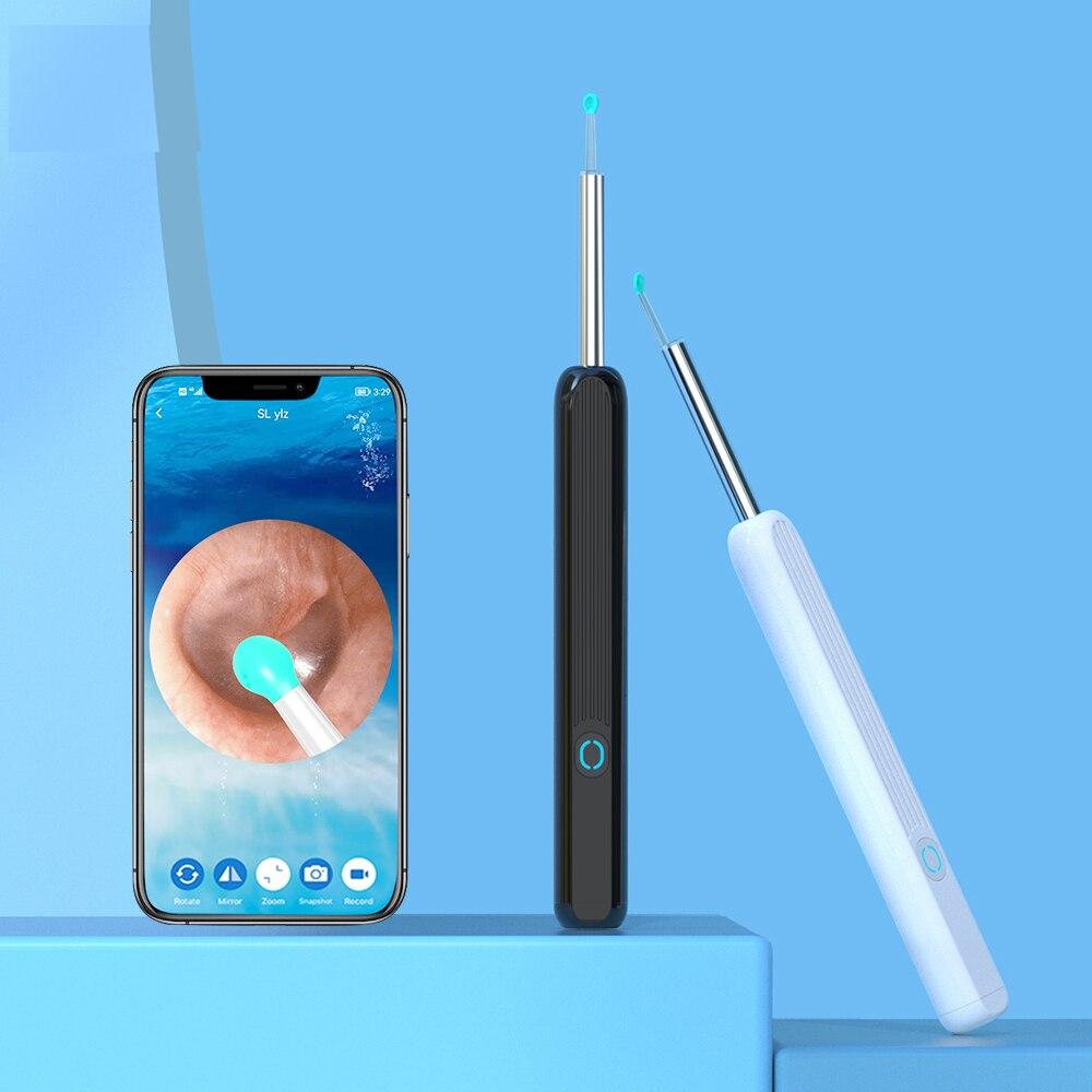 Wireless WiFi Ear Otoscope Camera with LED Light black by HitMyNeed