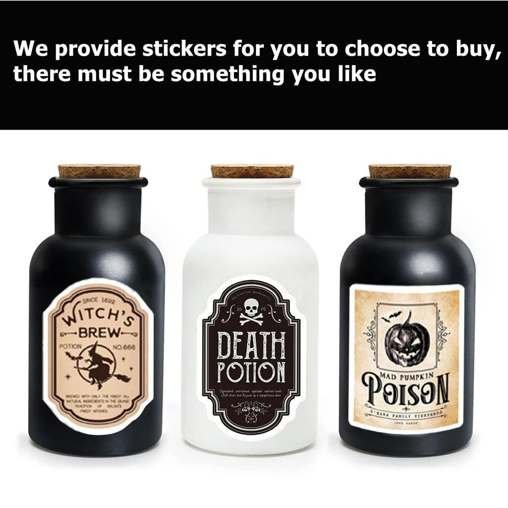 Witch Potion Bottle Halloween Decor with Labels by HitMyNeed