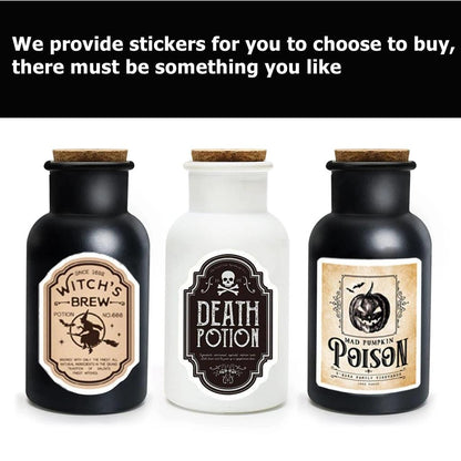 Witch Potion Bottle Halloween Decor with Labels by HitMyNeed