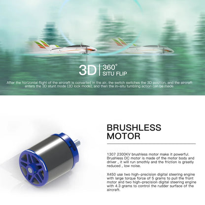 Wltoys XKS X450 6CH VTOL RC Airplane with LED by HitMyNeed