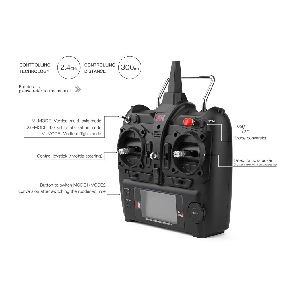 Wltoys XKS X450 6CH VTOL RC Airplane with LED by HitMyNeed