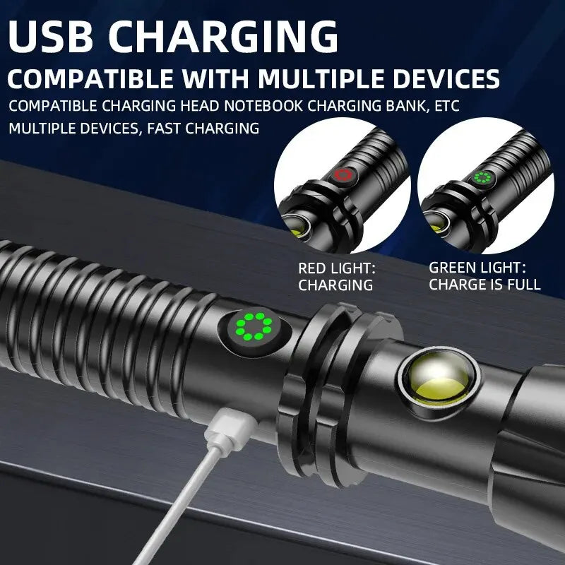 Wolf Tooth Telescopic Stick Flashlight with Self Defense by HitMyNeed