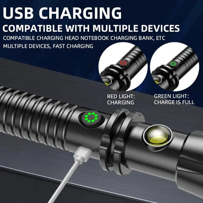 Wolf Tooth Telescopic Stick Flashlight with Self Defense by HitMyNeed