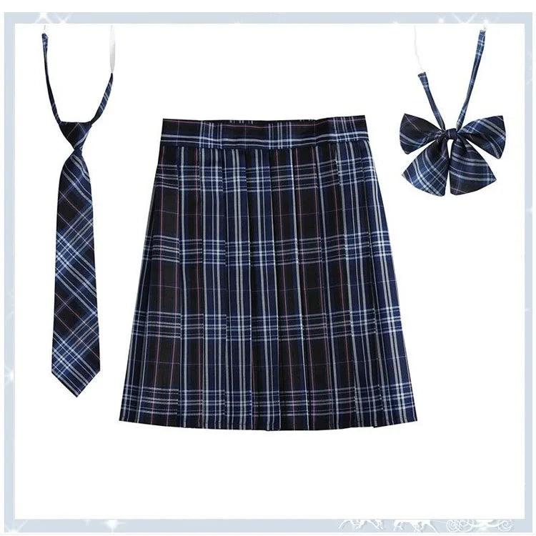 Women Plaid Pleated Mini Skirt with Necktie XXS-5XL 14 s by HitMyNeed