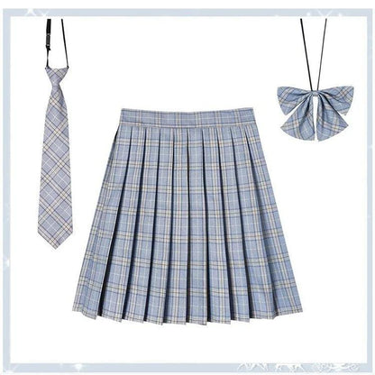 Women Plaid Pleated Mini Skirt with Necktie XXS-5XL 15 xs by HitMyNeed