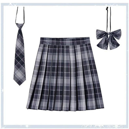 Women Plaid Pleated Mini Skirt with Necktie XXS-5XL 18 xxl by HitMyNeed