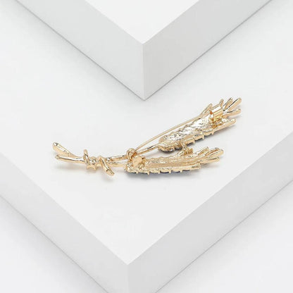 Women's 3-Color Rhinestone Wheat Brooch Lapel Pin by HitMyNeed