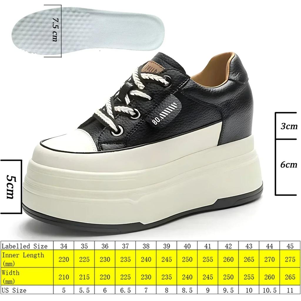 Women's 9cm Suede Platform Wedge Skate Shoes by HitMyNeed