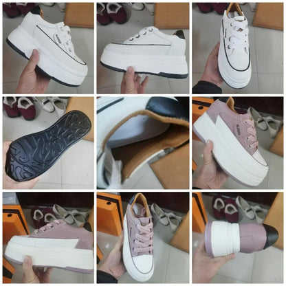 Women's 9cm Suede Platform Wedge Skate Shoes by HitMyNeed
