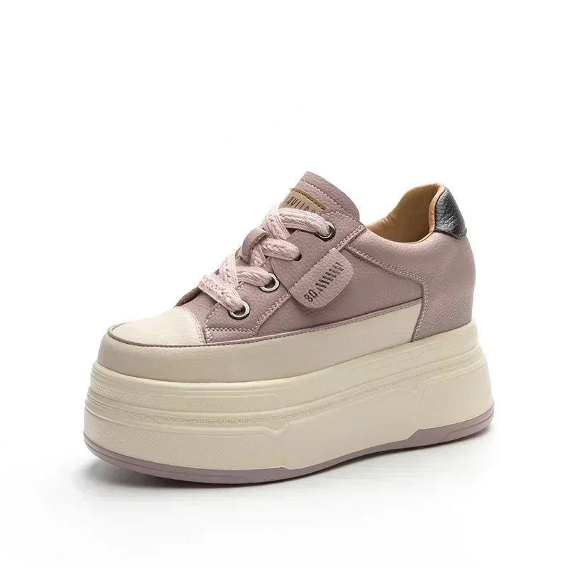 Women's 9cm Suede Platform Wedge Skate Shoes purple-no-plush 37.0 by HitMyNeed