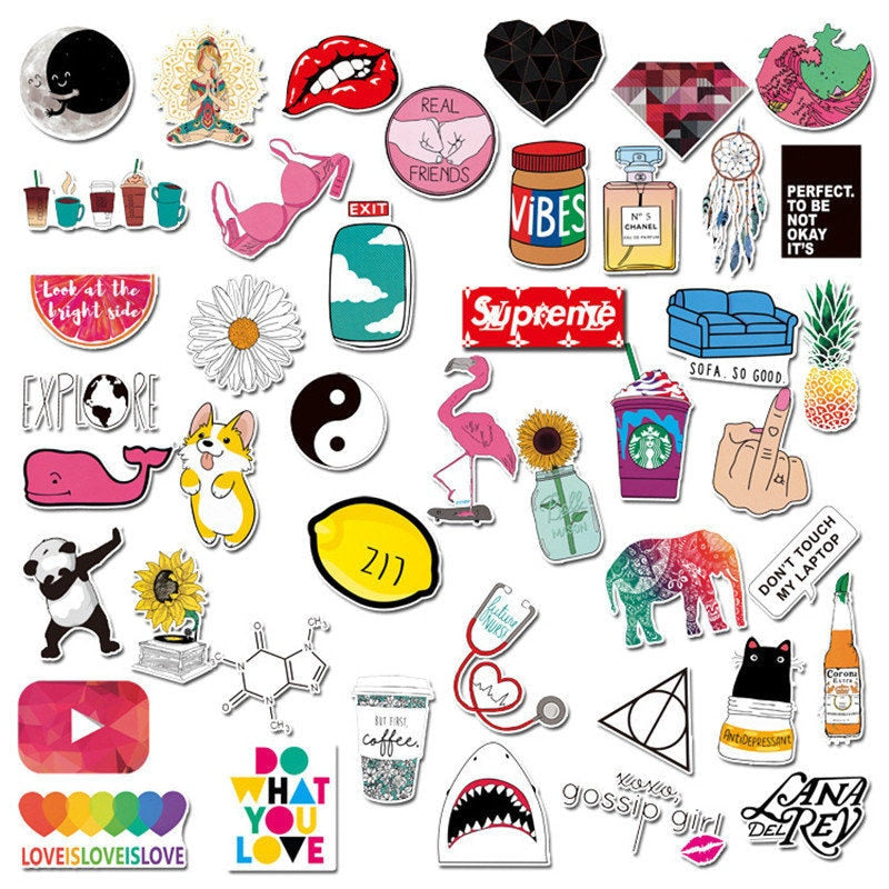 Women's Aesthetic Vinyl Sticker Pack (45pcs) by HitMyNeed