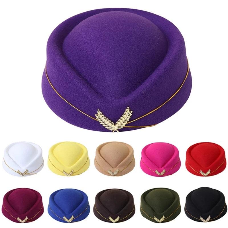 Women's Air Hostess Beret Uniform Costume Hat by HitMyNeed