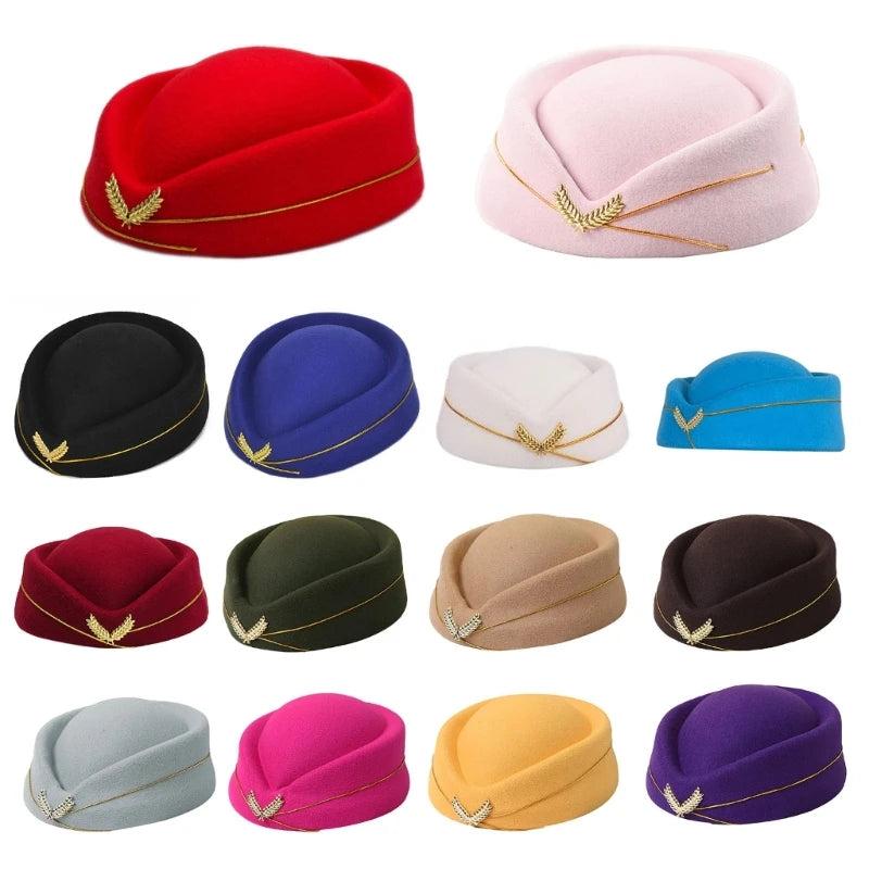 Women's Air Hostess Beret Uniform Costume Hat by HitMyNeed
