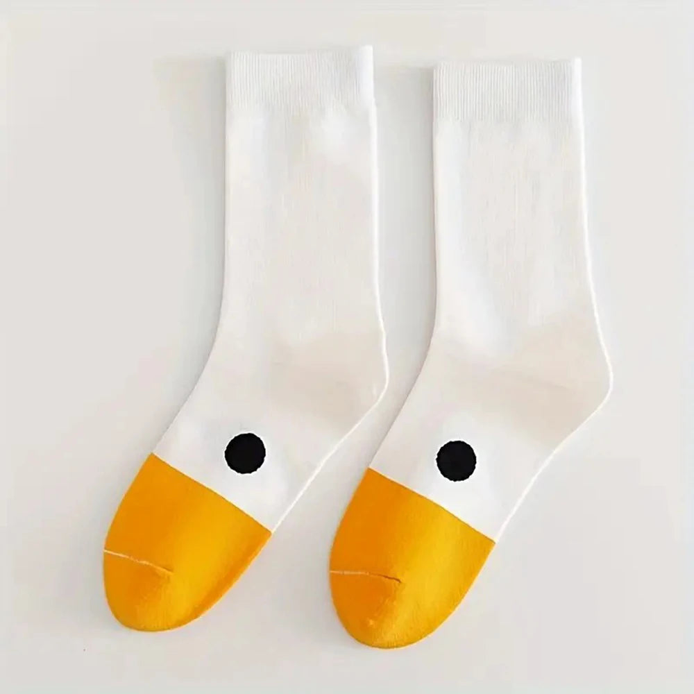 Women's Cartoon Goose Socks - Soft, Cute & Versatile 1-pair by HitMyNeed