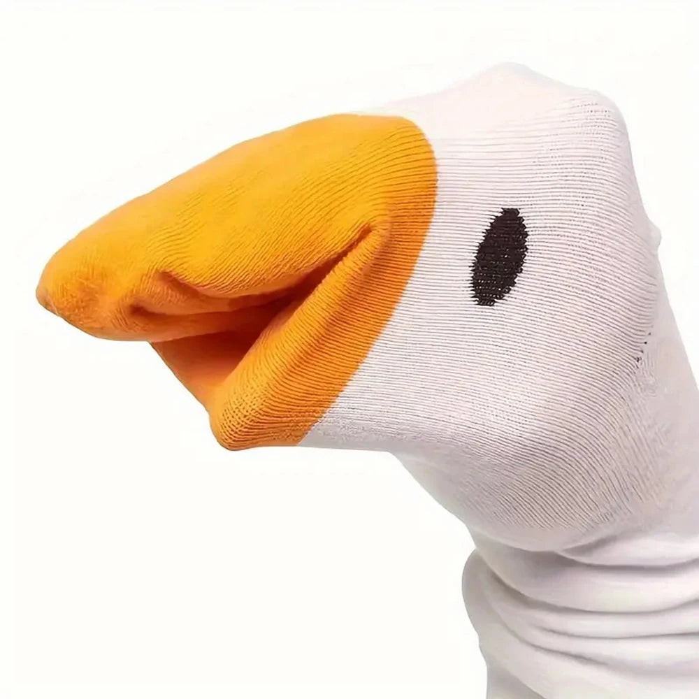 Women's Cartoon Goose Socks - Soft, Cute & Versatile by HitMyNeed
