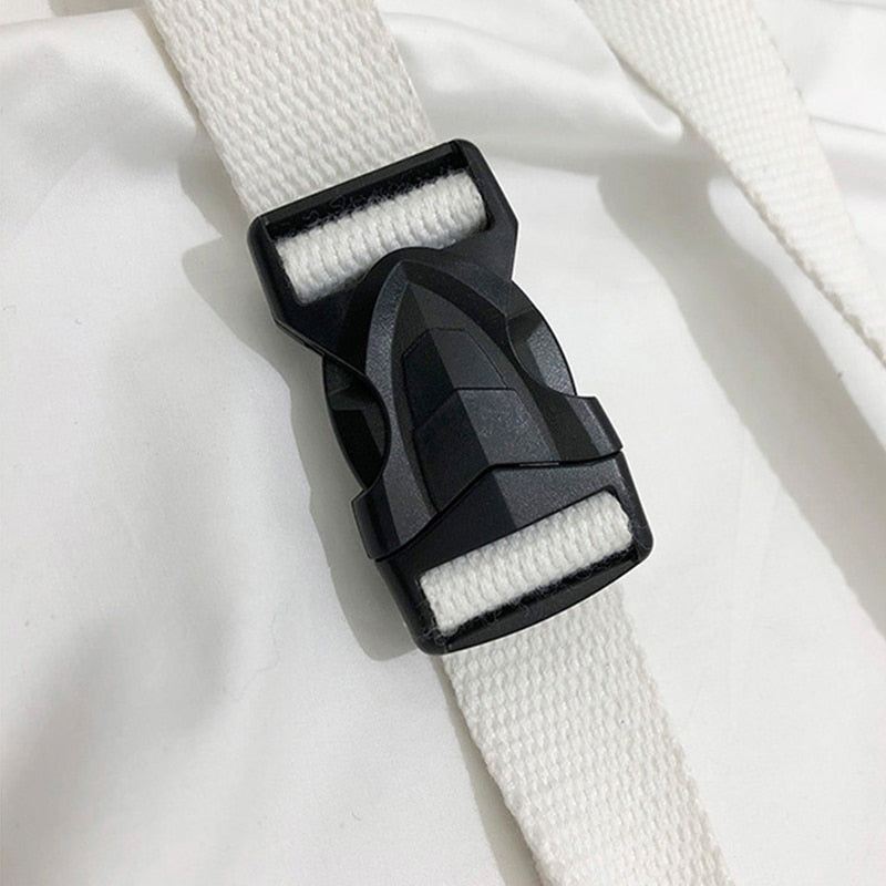 Women's Clear Crossbody Bag with White Strap by HitMyNeed