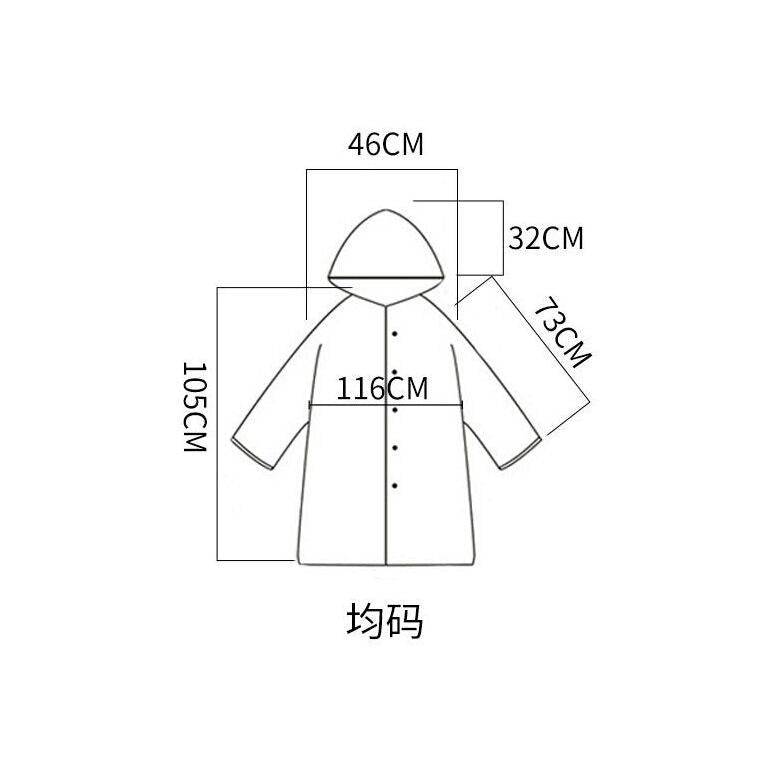 Women's Clear Hooded Raincoat with Belt by HitMyNeed