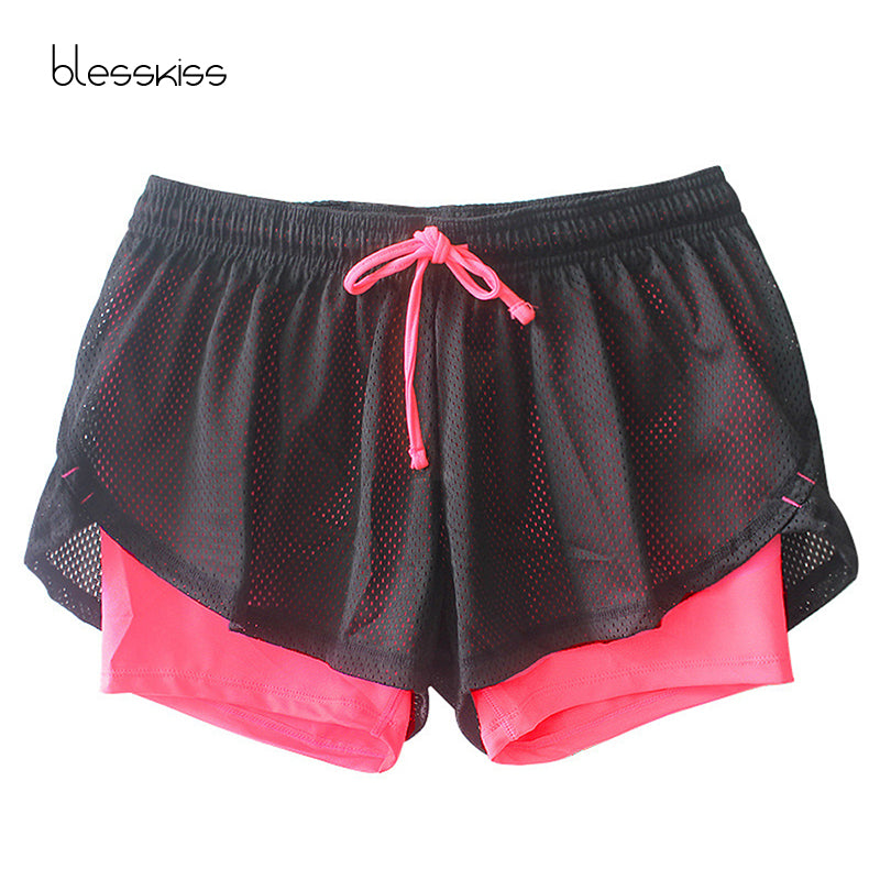Women's Double Layer Exercise Shorts with Liner by HitMyNeed