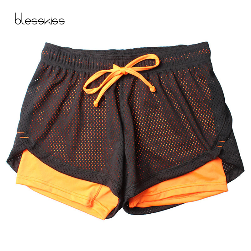 Women's Double Layer Exercise Shorts with Liner by HitMyNeed