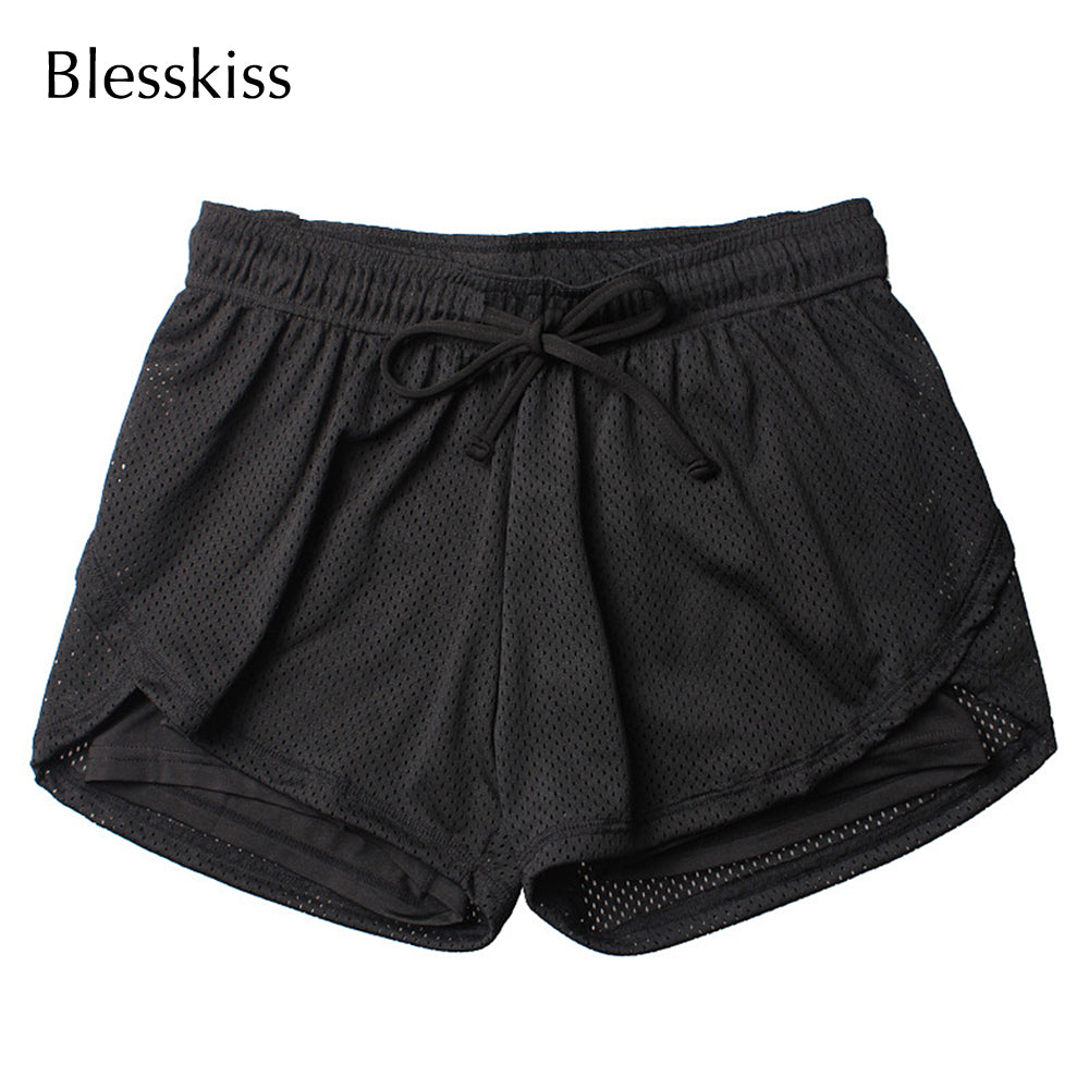 Women's Double Layer Exercise Shorts with Liner by HitMyNeed