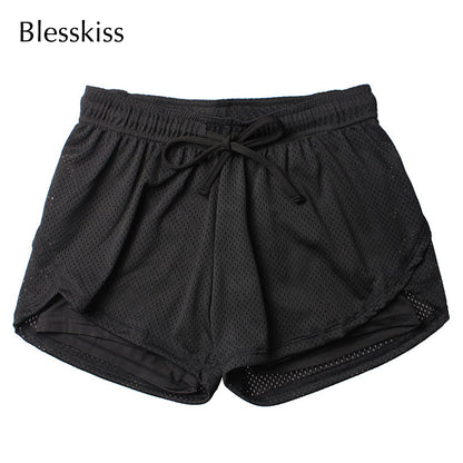 Women's Double Layer Exercise Shorts with Liner by HitMyNeed