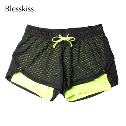 Women's Double Layer Exercise Shorts with Liner by HitMyNeed