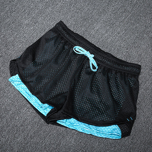 Women's Double Layer Exercise Shorts with Liner pt2 l by HitMyNeed
