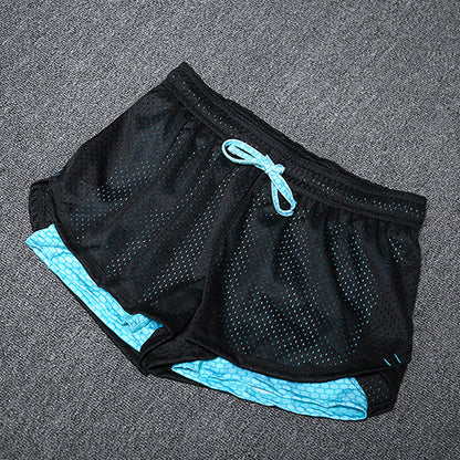 Women's Double Layer Exercise Shorts with Liner pt2 l by HitMyNeed