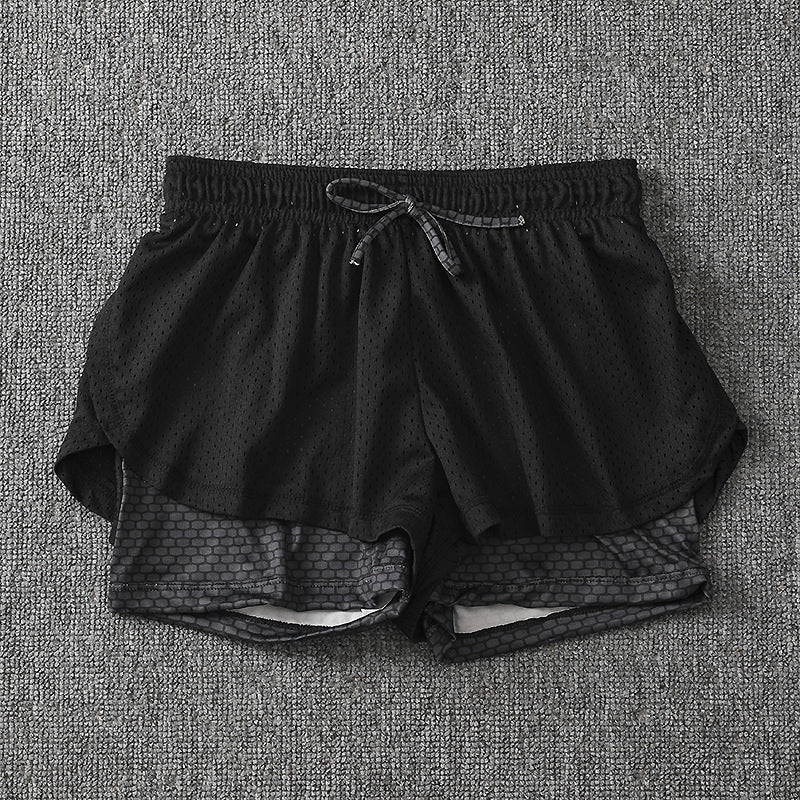 Women's Double Layer Exercise Shorts with Liner pt5 xl by HitMyNeed