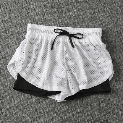 Women's Double Layer Exercise Shorts with Liner pt7 m by HitMyNeed