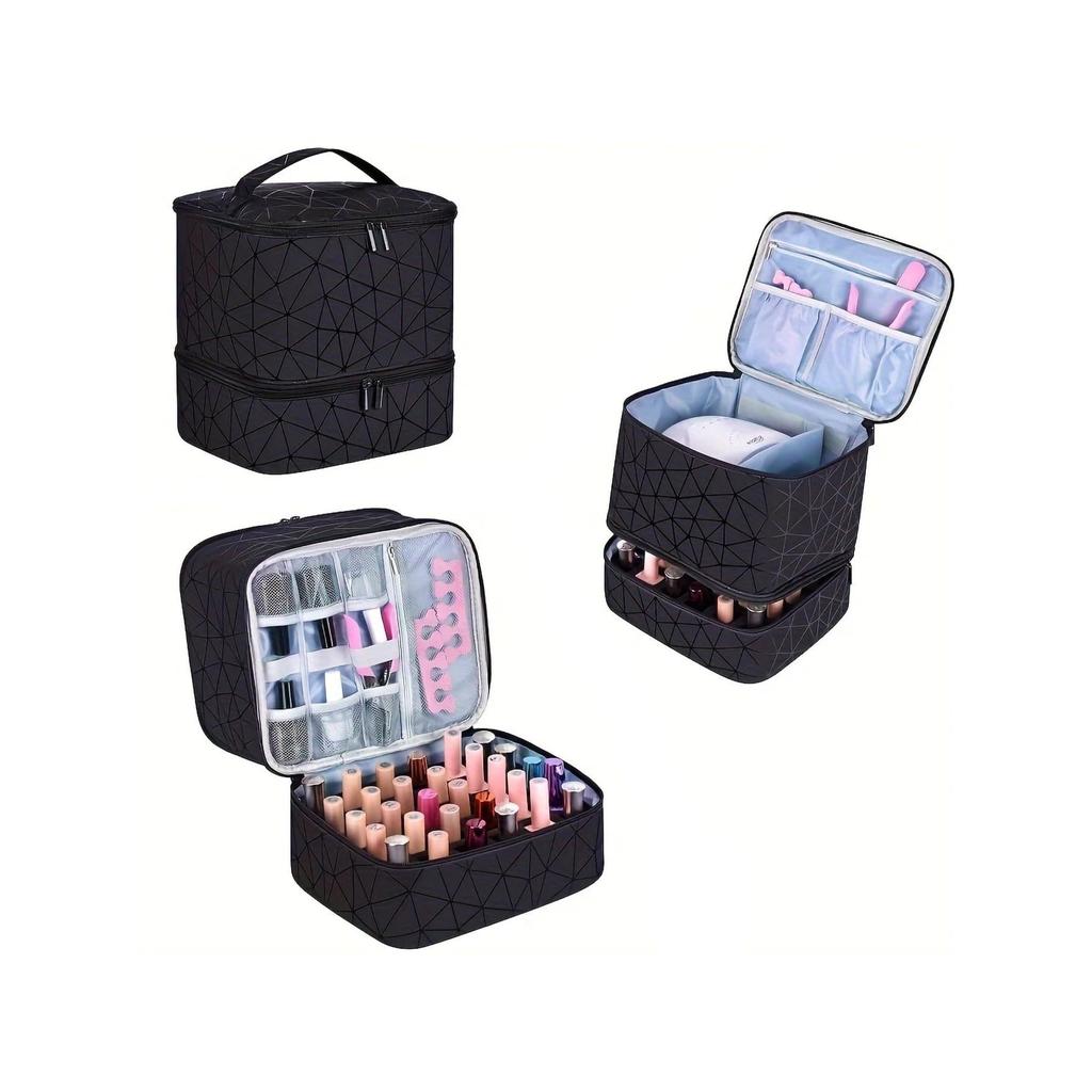 Women's Double-Layer Nail Polish & Oil Travel Bag by HitMyNeed