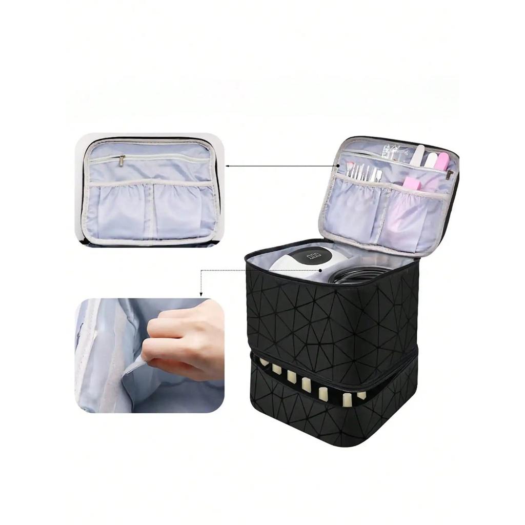 Women's Double-Layer Nail Polish & Oil Travel Bag by HitMyNeed