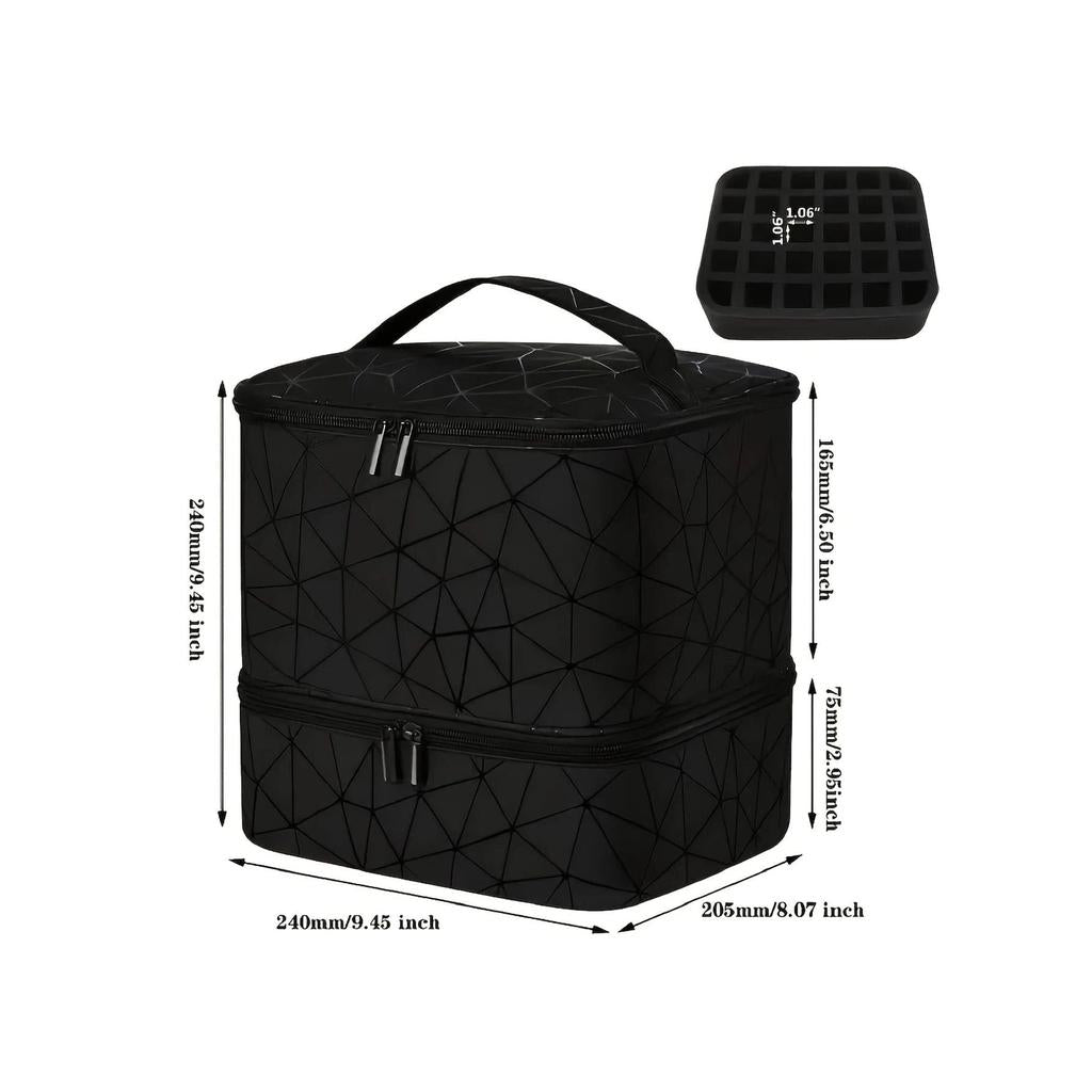 Women's Double-Layer Nail Polish & Oil Travel Bag by HitMyNeed