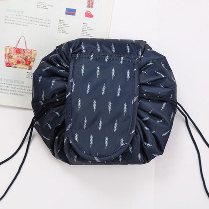 Women's Drawstring Travel Makeup Bag Organizer dark-blue by HitMyNeed