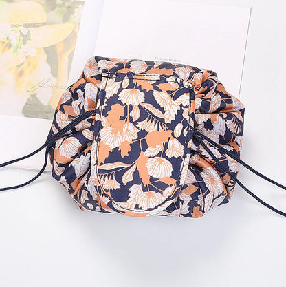Women's Drawstring Travel Makeup Bag Organizer flower by HitMyNeed