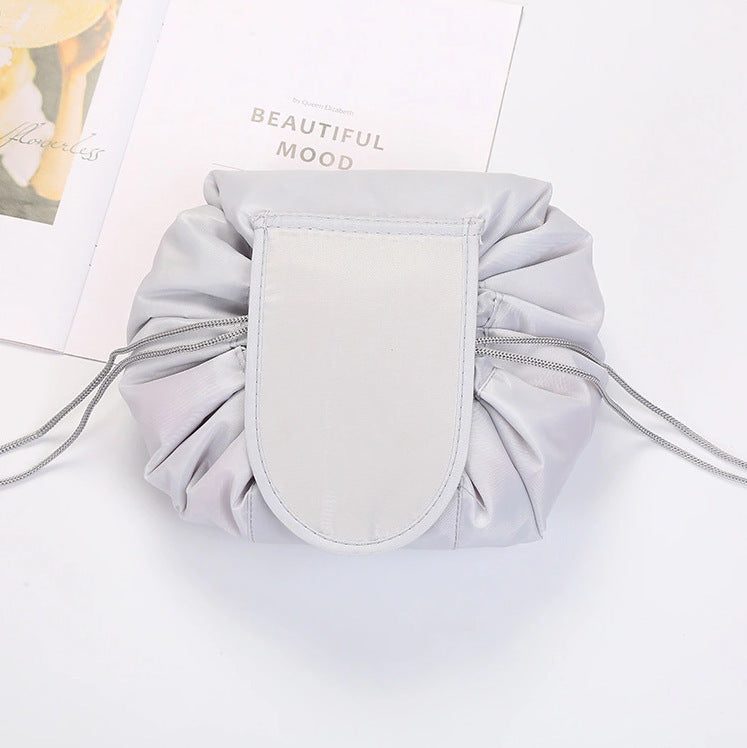 Women's Drawstring Travel Makeup Bag Organizer light-grey by HitMyNeed