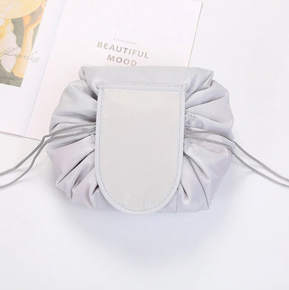 Women's Drawstring Travel Makeup Bag Organizer light-grey by HitMyNeed