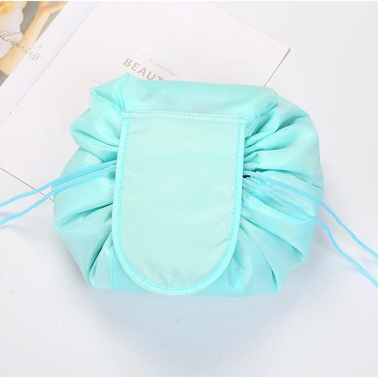 Women's Drawstring Travel Makeup Bag Organizer sky-blue by HitMyNeed