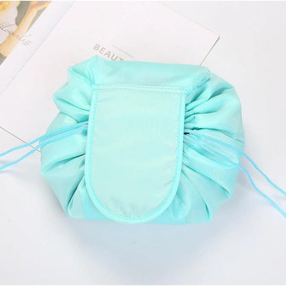 Women's Drawstring Travel Makeup Bag Organizer sky-blue by HitMyNeed