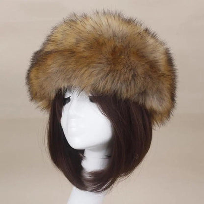 Women's Faux Fur Winter Earwarmer Headband brown by HitMyNeed