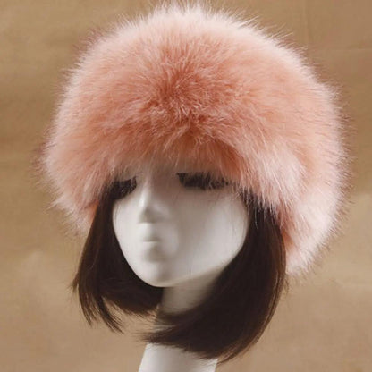Women's Faux Fur Winter Earwarmer Headband pink by HitMyNeed