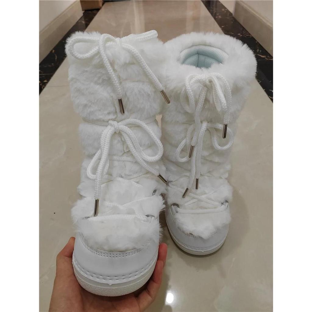 Women's Faux Fur Winter Snow Boots with Warm Lining by HitMyNeed