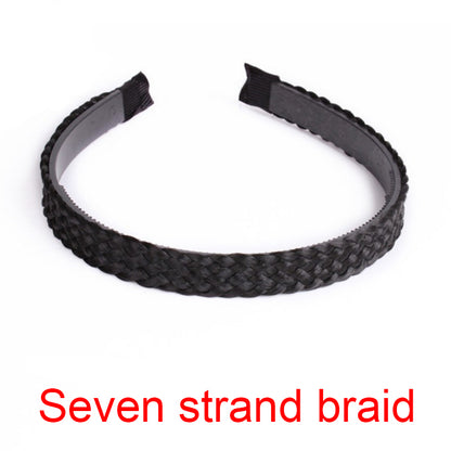 Women's Fishbone Braid Non‑Slip Headband Wig styleb-black by HitMyNeed