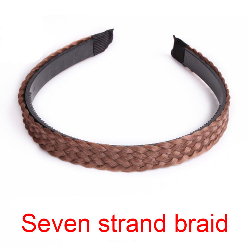 Women's Fishbone Braid Non‑Slip Headband Wig styleb-brown by HitMyNeed