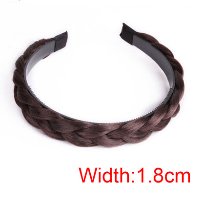 Women's Fishbone Braid Non‑Slip Headband Wig styleb-dark-brown1-8 by HitMyNeed
