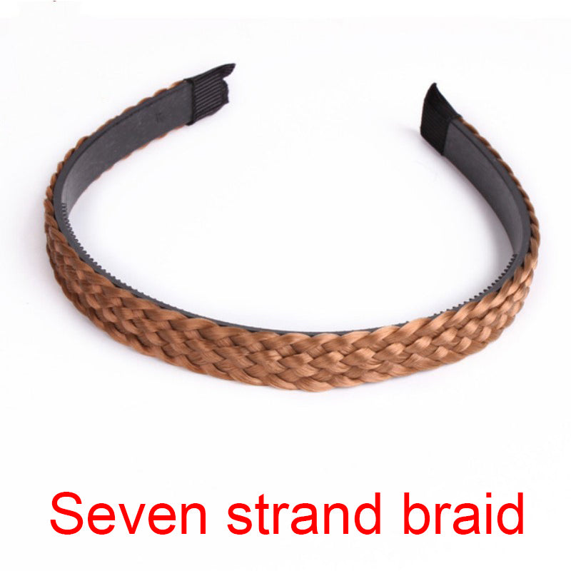 Women's Fishbone Braid Non‑Slip Headband Wig styleb-gold by HitMyNeed