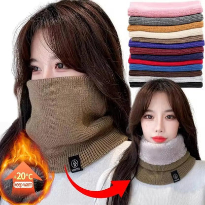 Women's Fleece Lined Knitted Neck Warmer & Headband by HitMyNeed