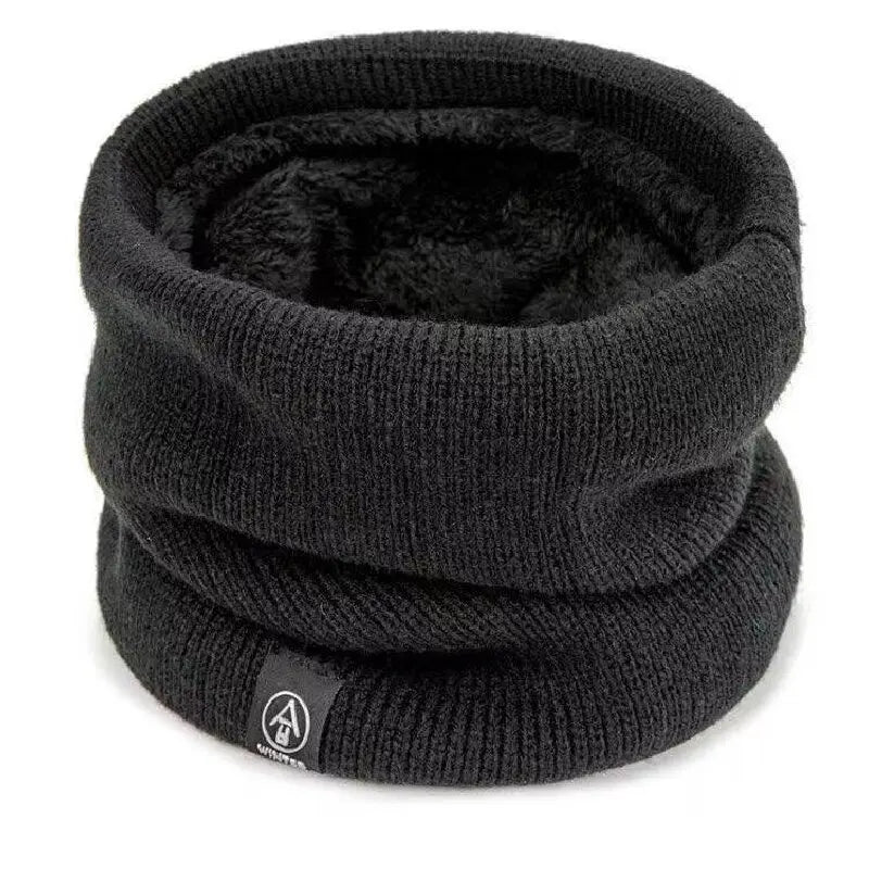 Women's Fleece Lined Knitted Neck Warmer & Headband black by HitMyNeed