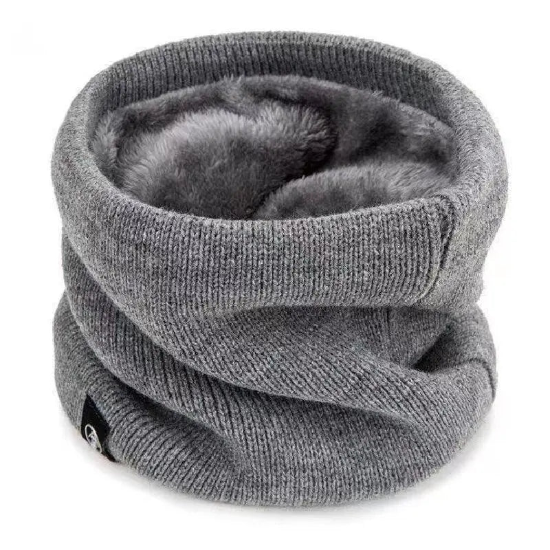 Women's Fleece Lined Knitted Neck Warmer & Headband gray by HitMyNeed