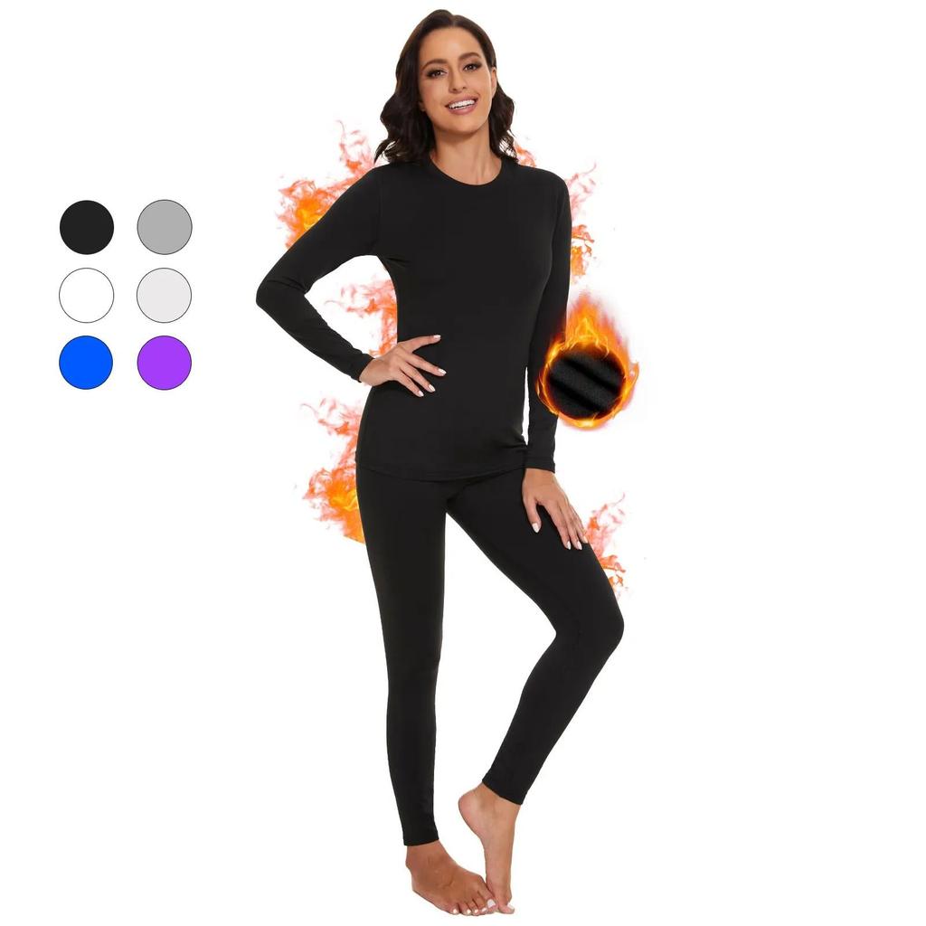Women's Fleece Lined Thermal Underwear Set by HitMyNeed